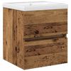 vidaXL Waschbeckenschrank Schwarz Eichen-Optik 41 x 39 x 62 cm