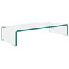 vidaXL TV-Tisch/Bildschirmerh&ouml;hung Glas Transparent 60x25x11 cm