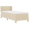 vidaXL Boxspringbett mit Matratze Creme 200 x 80 cm Polyester