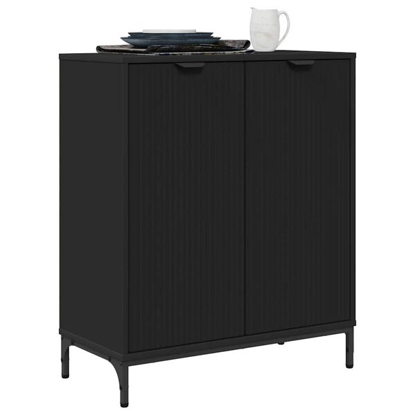 vidaXL Sideboard Schwarz 69,5 x 33 x 82 cm Holzwerkstoff