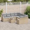 vidaXL Gartensofa-set Beige 55 x 55 x 37 cm Poly-Rattan