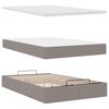 vidaXL Ottoman-Bett mit Matratze & LEDs Taupe 120x200 cm Stoff
