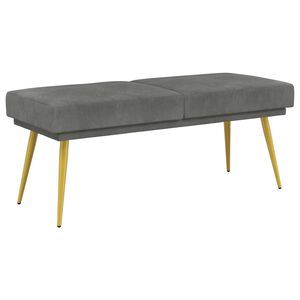 vidaXL Doppellagige Bank Dunkelgrau 120 x 45 x 46 cm Samt