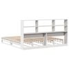 vidaXL Massivholzbett mit Regal ohne Matratze Wei&szlig; 180x200 cm