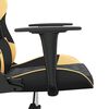 vidaXL Gaming-Stuhl mit Massagefunktion Schwarz & Golden Kunstleder