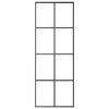 vidaXL Schiebetür Schwarz 76x205 cm ESG Glas und Aluminium