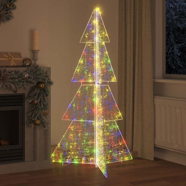 vidaXL Weihnachtsbaum mit 240 LEDs Mehrfarbig 180 cm Acryl
