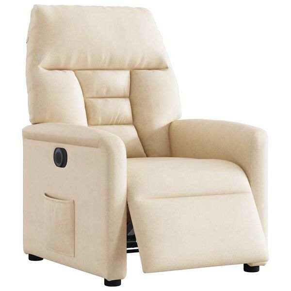 vidaXL Relaxsessel Elektrisch Beige Mikrofasergewebe