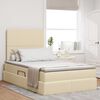 vidaXL Bett mit Stauraum und LED Creme 120 x 200 cm Polyester