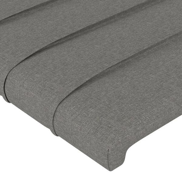 vidaXL Kopfteil Dunkelgrau 80 x 5 x 118/128 cm Stoff