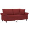 vidaXL 2-Sitzer-Sofa mit Kissen Weinrot 140 cm Stoff