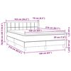 vidaXL Boxspringbett mit Matratze Hellgrau 160x210 cm Samt