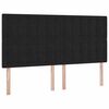 vidaXL Bett mit Stauraum und LED mit LED Schwarz 180 x 200 cm Samt