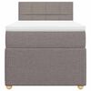 vidaXL Boxspringbett mit Matratze Taupe 90x190 cm Stoff