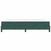 vidaXL Boxspringbett mit Matratze Dunkelgr&uuml;n 200 x 210 cm Stoff