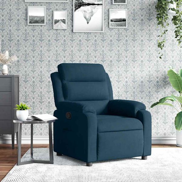 vidaXL Relaxsessel Blau Samt