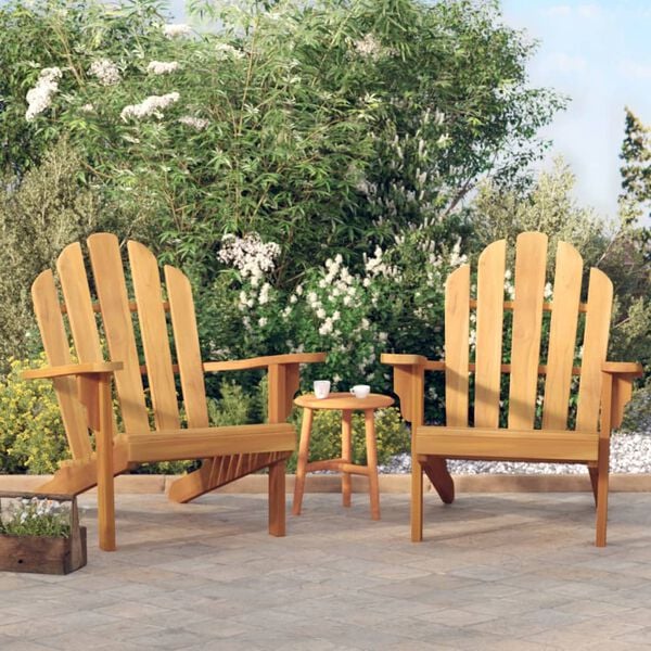 vidaXL Adirondack-Gartenst&uuml;hle 2 Stk. 79x95x92 cm Massivholz Teak