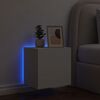 vidaXL TV-Wandschrank mit LED-Leuchten Weiß 40,5x35x40 cm