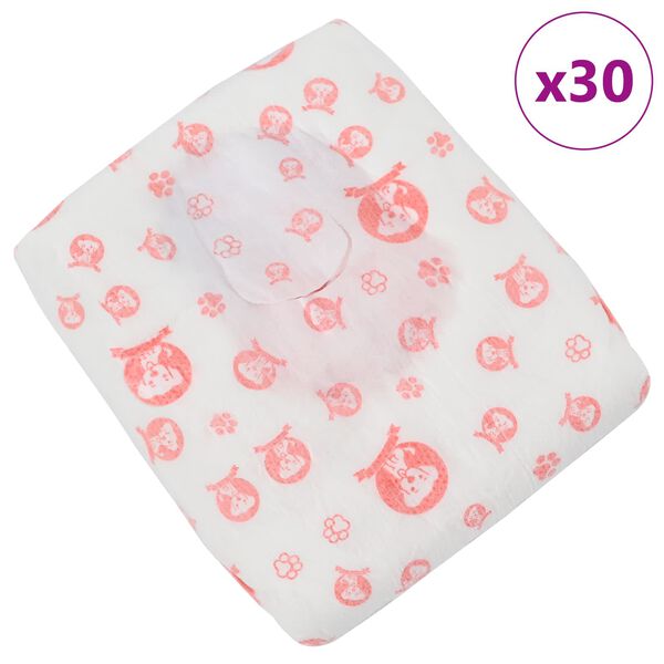 vidaXL Wegwerf-Hundewindel f&uuml;r H&uuml;ndinnen 30 pcs Wei&szlig; M