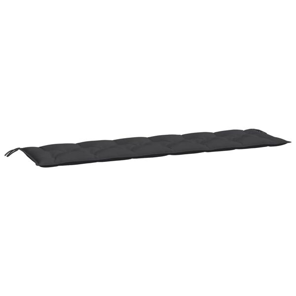 vidaXL Gartenbank-Auflage Schwarz 200x50x7 cm Oxford-Gewebe
