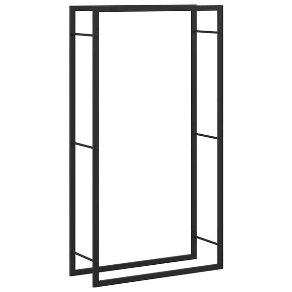 vidaXL Brennholzregal Mattschwarz 80 x 28 x 154 cm Stahl