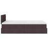 vidaXL Ottoman-Bett mit Matratze Dunkelbraun 120x200 cm Stoff