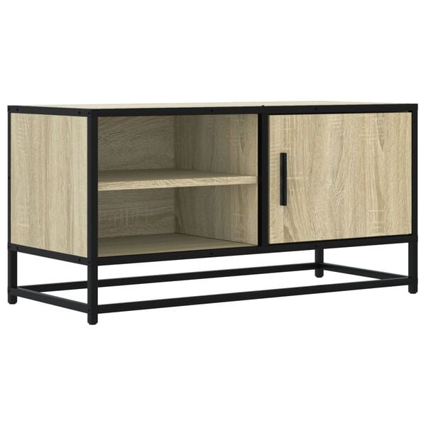 vidaXL TV-Schrank Sonoma-Eiche 80x34,5x40 cm Holzwerkstoff und Metall