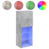vidaXL TV-Schrank mit LED-Leuchten Betongrau 40,5x30x102 cm