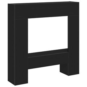 vidaXL Kaminumrandung Schwarz Eichen-Optik 81x18x82 cm Holzwerkstoff