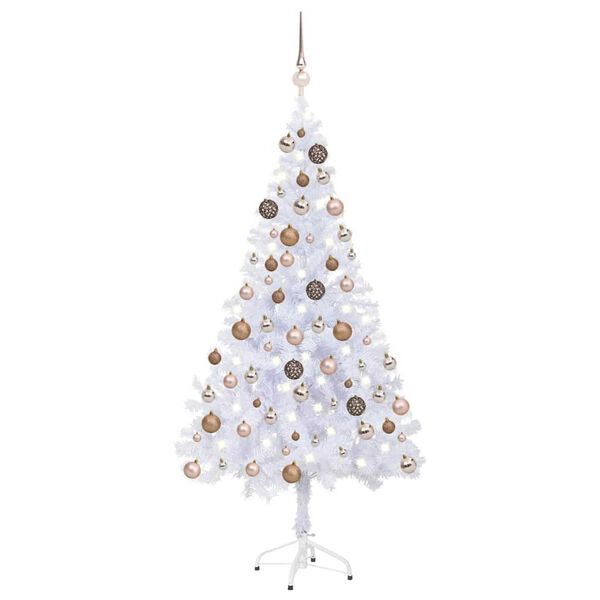 vidaXL K&uuml;nstlicher Weihnachtsbaum Beleuchtung Kugeln 120cm 230 Zweige