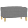 vidaXL 3-Sitzer-Sofa mit Hocker Dunkelgrau 210 cm Stoff