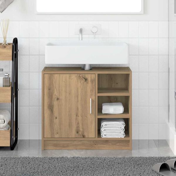vidaXL Badezimmerschrank Artisan-Eiche 63 x 29 x 55 cm Holzwerkstoff