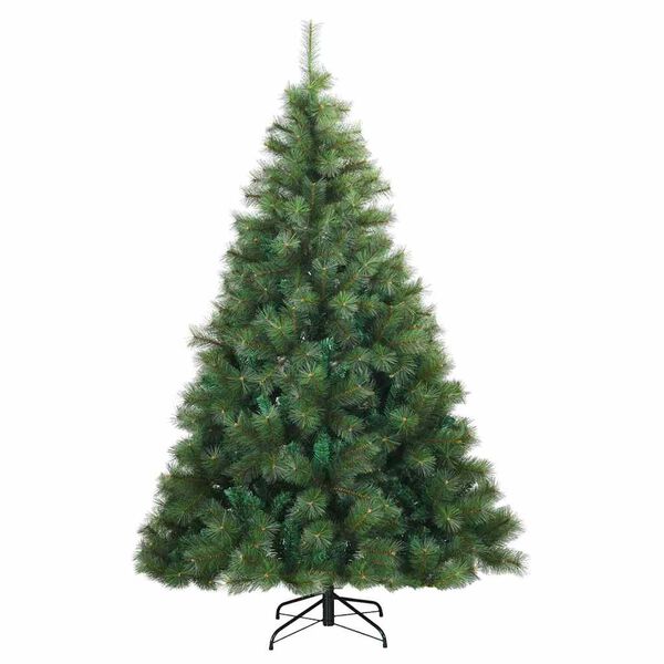 vidaXL Künstlicher klappbarer Weihnachtsbaum Grün 180 cm PVC, Stahl