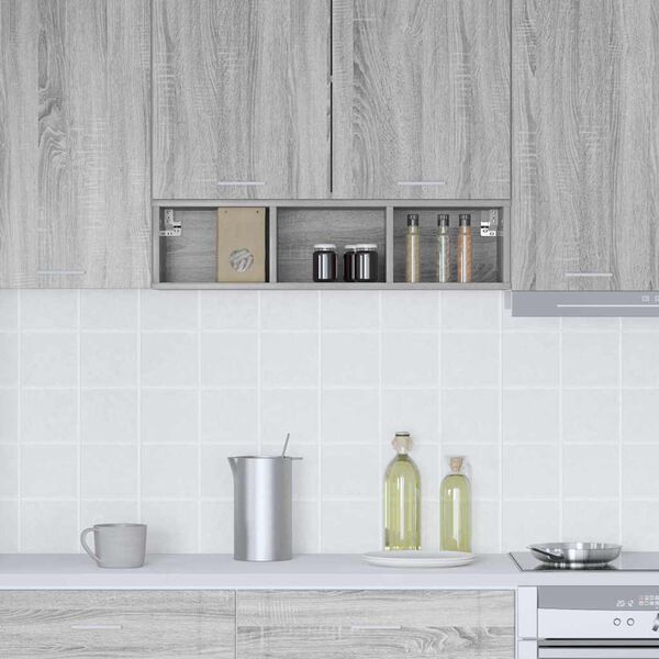 vidaXL H&auml;ngeschrank Graues Sonoma 20 x 29,5 x 80 cm Holzwerkstoff
