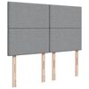 vidaXL Boxspringbett mit Matratze Hellgrau 140x190 cm Stoff