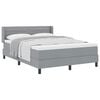 vidaXL Boxspringbett mit Matratze Hellgrau 200 x 160 cm Polyester