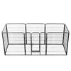 vidaXL Hunde-Laufgitter 8 Paneele Stahl 80 x 100 cm Schwarz