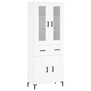 vidaXL Highboard Wei&szlig; 69,5x34x180 cm Holzwerkstoff