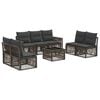 vidaXL Gartensofa-set 8 pcs Grau und Dunkelgrau Poly-Rattan