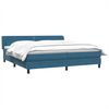 vidaXL Boxspringbett mit Matratzen Dunkelblau 180x210 cm Samt