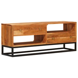 vidaXL TV-Schr&auml;nk Natur 110 x 30 x 44 cm Massivholz Akazie