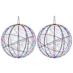 vidaXL Weihnachts-Finial-Licht 2 stk. 1900 LEDs Mehrfarbig