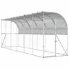 vidaXL H&uuml;hnerstall gegen die Wand Silber 600 x 150 x 215 cm