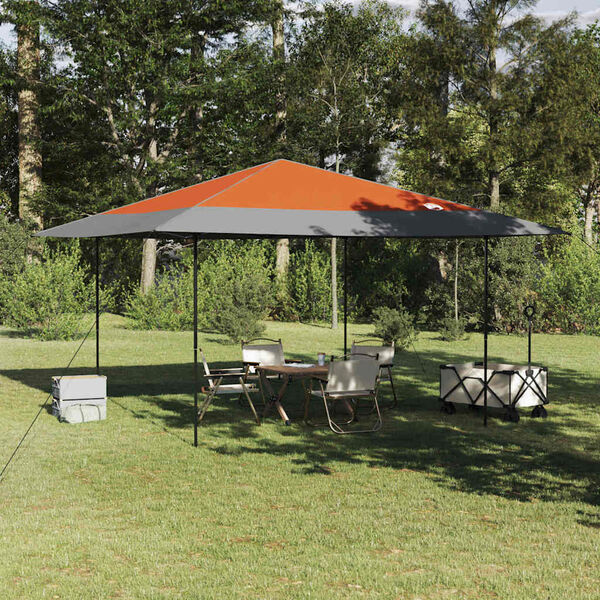 vidaXL Pop-up Pavillon Zelt Orange 400 x 400 cm Stoff