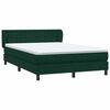 vidaXL Boxspringbett mit Matratze Dunkelgr&uuml;n 160x220 cm Samt