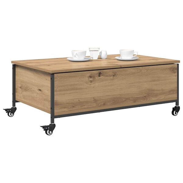 vidaXL Couchtisch Artisan-Eiche 91 x 55 x 32 cm Holzwerkstoff