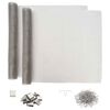 vidaXL Lichtschachtabdeckung mit Clips 2 stk. 70 x 130 cm Silber