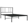 vidaXL Bettgestell mit Kopfteil Metall Schwarz 107x203 cm