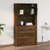 vidaXL Wandschrank Braun Eichen-Optik 80x33x80 cm Holzwerkstoff