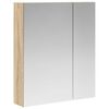 vidaXL Badezimmerspiegelschrank Sonoma-Eiche 60 x 14,5 x 70 cm